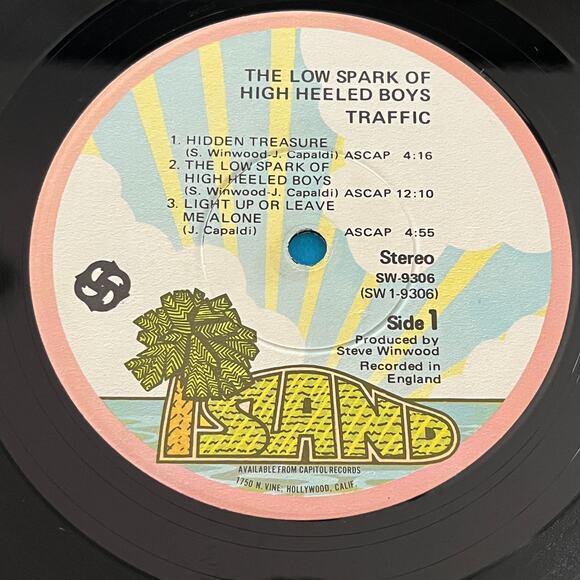 Traffic The Low Spark of High Heeled Boys LP 1971 Island SW-9306 Angle Cut Cover - Picture 5 of 13